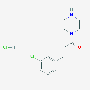 3-(3-Chlorophenyl)-1-(piperazin-1-yl)propan-1-one hydrochloride - 1266686-14-9
