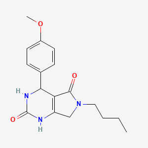 6-butyl-4-(4-methoxyphenyl)-3,4,6,7-tetrahydro-1H-pyrrolo[3,4-d]pyrimidine-2,5-dione - 923114-08-3