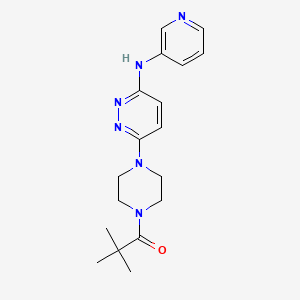 2,2-Dimethyl-1-(4-(6-(pyridin-3-ylamino)pyridazin-3-yl)piperazin-1-yl)propan-1-one - 1040647-29-7