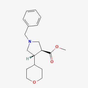 rac-methyl(3R,4R)-1-benzyl-4-(oxan-4-yl)pyrrolidine-3-carboxylate,trans - 2445749-56-2