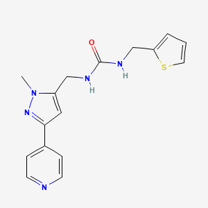 3-{[1-methyl-3-(pyridin-4-yl)-1H-pyrazol-5-yl]methyl}-1-[(thiophen-2-yl)methyl]urea - 2309346-96-9
