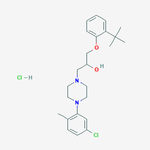1-(2-(Tert-butyl)phenoxy)-3-(4-(5-chloro-2-methylphenyl)piperazin-1-yl)propan-2-ol hydrochloride - 1215557-67-7