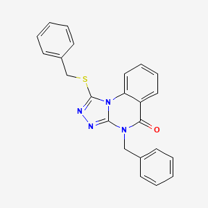 4-benzyl-1-(benzylsulfanyl)-4H,5H-[1,2,4]triazolo[4,3-a]quinazolin-5-one - 380664-05-1