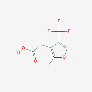 2-[2-Methyl-4-(trifluoromethyl)furan-3-YL]acetic acid - 1368346-53-5