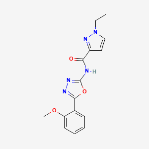 1-ethyl-N-(5-(2-methoxyphenyl)-1,3,4-oxadiazol-2-yl)-1H-pyrazole-3-carboxamide - 1171987-35-1