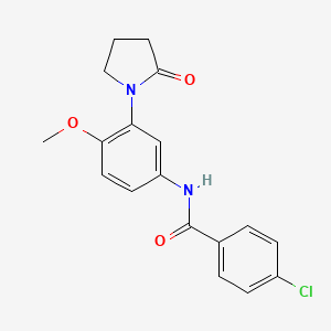 4-chloro-N-[4-methoxy-3-(2-oxopyrrolidin-1-yl)phenyl]benzamide - 941934-42-5