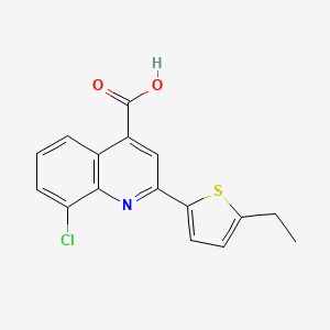 8-Chloro-2-(5-ethylthiophen-2-yl)quinoline-4-carboxylic acid - 588677-30-9