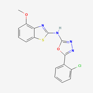 5-(2-chlorophenyl)-N-(4-methoxybenzo[d]thiazol-2-yl)-1,3,4-oxadiazol-2-amine - 862974-21-8