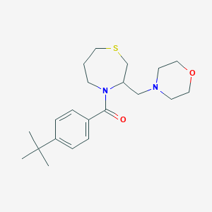 4-(4-tert-butylbenzoyl)-3-[(morpholin-4-yl)methyl]-1,4-thiazepane - 1421475-32-2