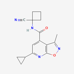 N-(1-Cyanocyclobutyl)-6-cyclopropyl-3-methyl-[1,2]oxazolo[5,4-B]pyridine-4-carboxamide - 1465317-92-3