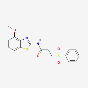 3-(benzenesulfonyl)-N-(4-methoxy-1,3-benzothiazol-2-yl)propanamide - 868675-65-4