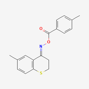 6-Methyl-4-{[(4-methylbenzoyl)oxy]imino}thiochromane - 383145-43-5