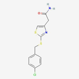 2-(2-((4-Chlorobenzyl)thio)thiazol-4-yl)acetamide - 941984-75-4