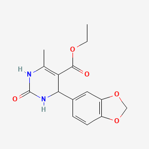 4-(1,3-benzodioxol-5-yl)-6-methyl-2-oxo-3,4-dihydro-1H-pyrimidine-5-carboxylic acid ethyl ester - 