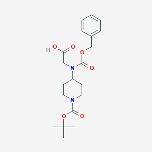2-(((Benzyloxy)carbonyl)(1-(tert-butoxycarbonyl)piperidin-4-yl)amino)acetic acid - 1628835-87-9