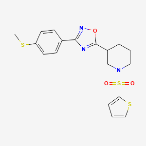 3-{3-[4-(Methylsulfanyl)phenyl]-1,2,4-oxadiazol-5-yl}-1-(thiophene-2-sulfonyl)piperidine - 1105251-02-2