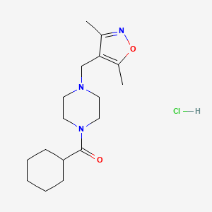 Cyclohexyl(4-((3,5-dimethylisoxazol-4-yl)methyl)piperazin-1-yl)methanone hydrochloride - 1396812-64-8