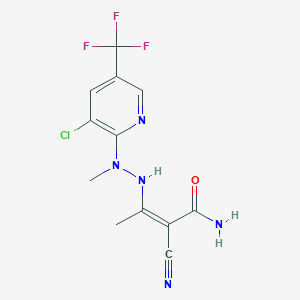 (2Z)-3-{2-[3-chloro-5-(trifluoromethyl)pyridin-2-yl]-2-methylhydrazin-1-yl}-2-cyanobut-2-enamide - 303153-04-0