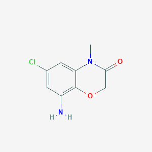 8-amino-6-chloro-4-methyl-3,4-dihydro-2H-1,4-benzoxazin-3-one - 1266990-40-2