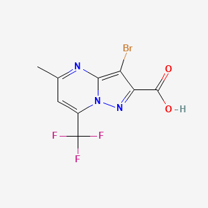 3-Bromo-5-methyl-7-(trifluoromethyl)pyrazolo[1,5-a]pyrimidine-2-carboxylic acid - 832740-70-2