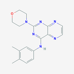(3,4-Dimethylphenyl)(2-morpholin-4-ylpteridin-4-yl)amine - 946348-98-7