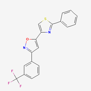 5-(2-Phenyl-1,3-thiazol-4-yl)-3-[3-(trifluoromethyl)phenyl]-1,2-oxazole - 400079-69-8