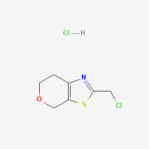 2-(Chloromethyl)-6,7-dihydro-4H-pyrano[4,3-d]thiazole hydrochloride - 2219407-64-2