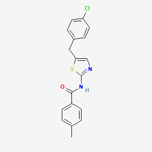 N-{5-[(4-chlorophenyl)methyl]-1,3-thiazol-2-yl}-4-methylbenzamide - 304896-03-5