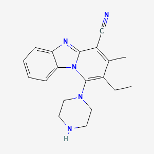 2-Ethyl-3-methyl-1-(piperazin-1-yl)pyrido[1,2-a]benzimidazole-4-carbonitrile - 294651-63-1