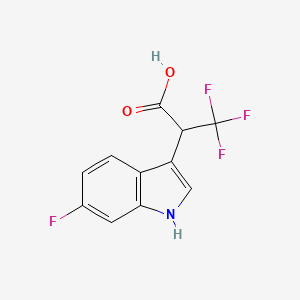 3,3,3-Trifluoro-2-(6-fluoro-1H-indol-3-yl)propanoic acid - 1993099-07-2