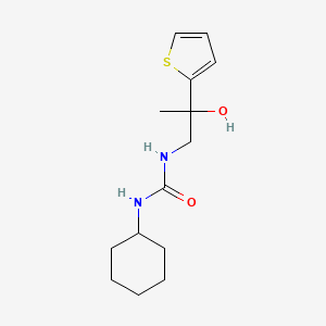 1-Cyclohexyl-3-(2-hydroxy-2-(thiophen-2-yl)propyl)urea - 1351622-19-9