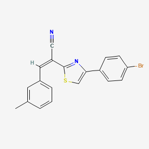 (Z)-2-(4-(4-bromophenyl)thiazol-2-yl)-3-(m-tolyl)acrylonitrile - 476668-69-6