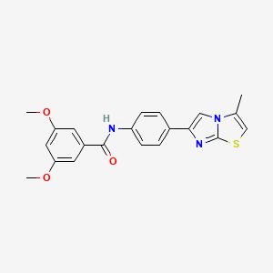 3,5-dimethoxy-N-(4-(3-methylimidazo[2,1-b]thiazol-6-yl)phenyl)benzamide - 893984-83-3