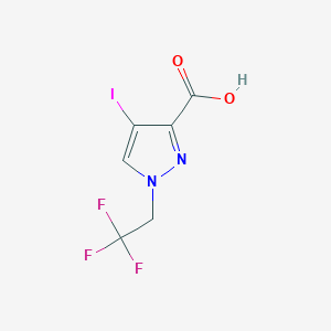 4-iodo-1-(2,2,2-trifluoroethyl)-1H-pyrazole-3-carboxylic acid - 1856032-48-8