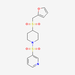 3-((4-((Furan-2-ylmethyl)sulfonyl)piperidin-1-yl)sulfonyl)pyridine - 1448064-92-3