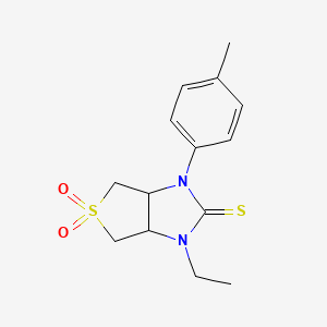 1-ethyl-3-(p-tolyl)tetrahydro-1H-thieno[3,4-d]imidazole-2(3H)-thione 5,5-dioxide - 620543-64-8