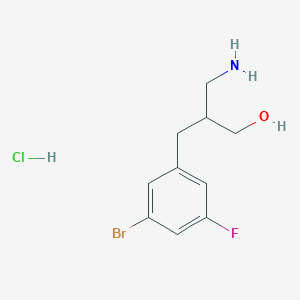 3-Amino-2-[(3-bromo-5-fluorophenyl)methyl]propan-1-ol hydrochloride - 1909305-76-5