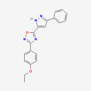 3-(4-ethoxyphenyl)-5-(3-phenyl-1H-pyrazol-5-yl)-1,2,4-oxadiazole - 1192580-50-9
