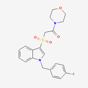 2-((1-(4-fluorobenzyl)-1H-indol-3-yl)sulfonyl)-1-morpholinoethanone - 686744-01-4