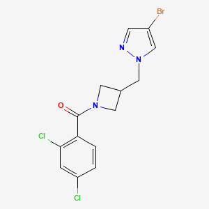 4-bromo-1-{[1-(2,4-dichlorobenzoyl)azetidin-3-yl]methyl}-1H-pyrazole - 2415632-40-3