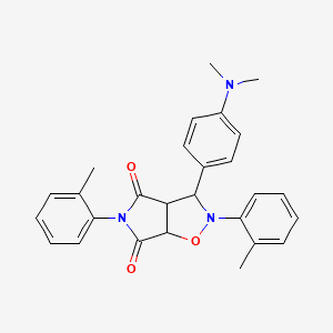 3-(4-(dimethylamino)phenyl)-2,5-di-o-tolyldihydro-2H-pyrrolo[3,4-d]isoxazole-4,6(5H,6aH)-dione - 1005272-61-6