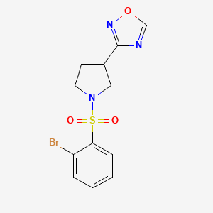 3-(1-((2-Bromophenyl)sulfonyl)pyrrolidin-3-yl)-1,2,4-oxadiazole - 2034553-77-8
