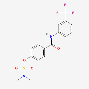 4-{[3-(trifluoromethyl)phenyl]carbamoyl}phenyl N,N-dimethylsulfamate - 338396-16-0