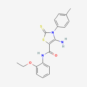 4-amino-N-(2-ethoxyphenyl)-3-(4-methylphenyl)-2-sulfanylidene-2,3-dihydro-1,3-thiazole-5-carboxamide - 946301-63-9