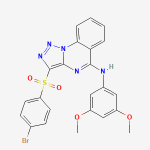 3-(4-BROMOBENZENESULFONYL)-N-(3,5-DIMETHOXYPHENYL)-[1,2,3]TRIAZOLO[1,5-A]QUINAZOLIN-5-AMINE - 895641-39-1
