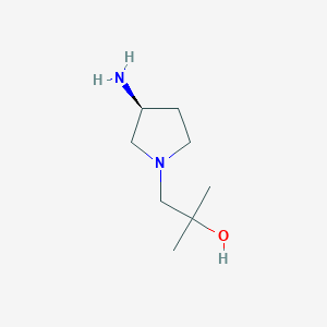 1-[(3S)-3-aminopyrrolidin-1-yl]-2-methylpropan-2-ol - 1568206-90-5