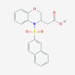 2-[4-(2-naphthylsulfonyl)-3,4-dihydro-2H-1,4-benzoxazin-3-yl]acetic acid - 865657-73-4