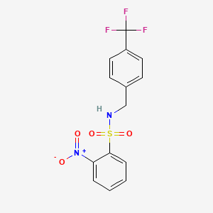2-nitro-N-[4-(trifluoromethyl)benzyl]benzenesulfonamide - 866151-87-3