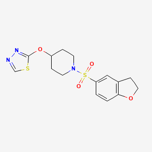 2-((1-((2,3-Dihydrobenzofuran-5-yl)sulfonyl)piperidin-4-yl)oxy)-1,3,4-thiadiazole - 2178772-60-4