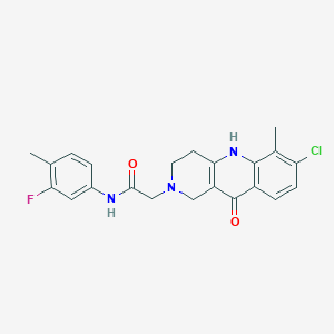 2-{7-chloro-6-methyl-10-oxo-1H,2H,3H,4H,5H,10H-benzo[b]1,6-naphthyridin-2-yl}-N-(3-fluoro-4-methylphenyl)acetamide - 1251706-14-5